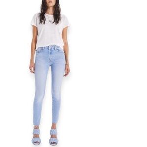 Mother • The High Waisted Double Looker Ankle Fray in Poppy Fields